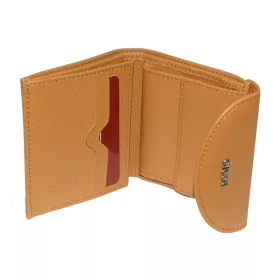 Giudi kisméretű, világosbarna női bőr pénztárca