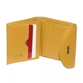   Giudi kisméretű, mustársárga színű női bőr pénztárca