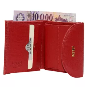 Giudi kisméretű, piros női bőr pénztárca