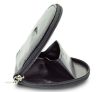 Giudi kisméretű fekete bőr pénztárca 9 × 8,5 cm