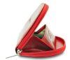 Giudi kisméretű piros bőr pénztárca 9 × 8,5 cm