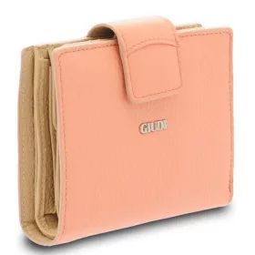 Giudi női bőr pénztárca, lazacszín
