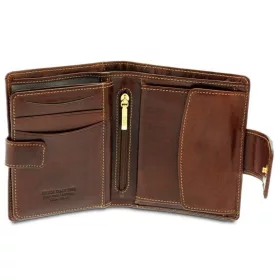 Giudi átfogópántos barna színű női bőr pénztárca