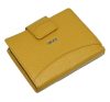 Giudi átfogópántos mustársárga színű női bőr pénztárca