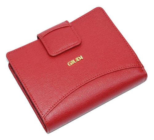 Giudi átfogópántos piros színű női bőr pénztárca