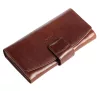 Giudi barna bőr női pénztárca 18,5 x 8,5 cm
