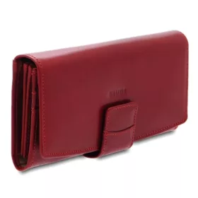 Giudi piros bőr női pénztárca 18,5 x 8,5 cm