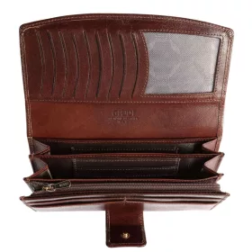 Giudi barna bőr női pénztárca 18,5 x 8,5 cm