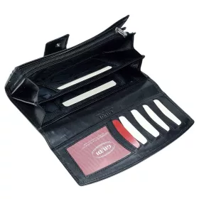 Giudi fekete bőr női pénztárca