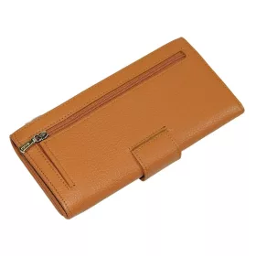 Giudi női, nagyméretű, konyak színű bőr pénztárca