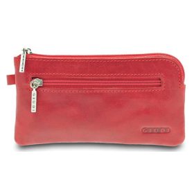 Giudi női piros bőr kulcstartó