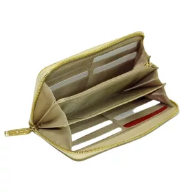   Giudi kígyóbőr mintás sárga színű bőr pénztárca 19 × 10,5 cm