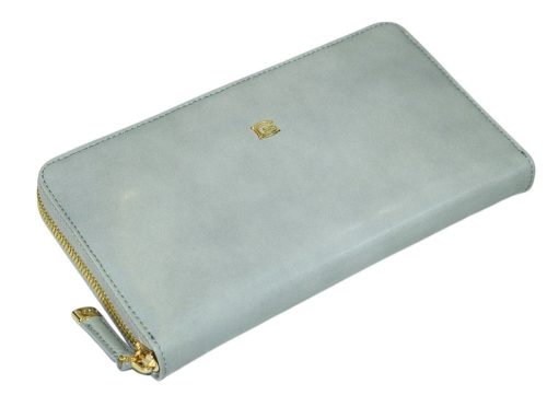 Giudi szürke bőr pénztárca 19 × 10,5 cm