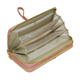 Giudi kígyóbőr mintás lazac színű bőr pénztárca