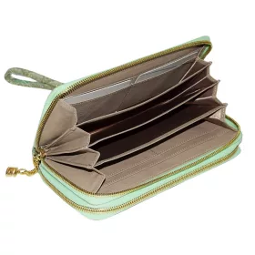 Giudi kígyóbőr mintás zöld színű bőr pénztárca