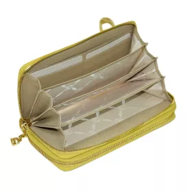 Giudi kígyóbőr mintás sárga színű bőr pénztárca