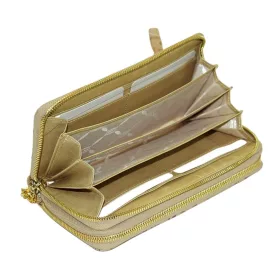 Giudi mintás bézs színű bőr pénztárca