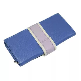 Giudi női, nagyméretű, kék-lila színű bőr pénztárca