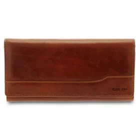 Giudi nagyméretű konyak színű bőr női pénztárca