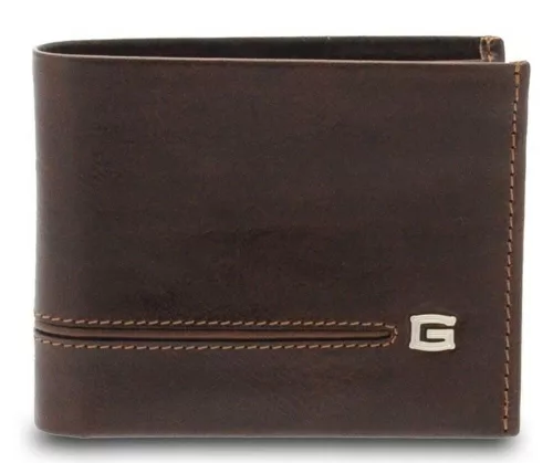 Giudi barna férfi bőr pénztárca és irattartó