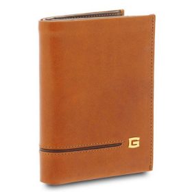 Giudi kombinált konyak-sötétbarna elegáns férfi bőr pénztárca