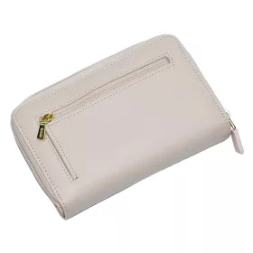 Giudi átkapcsos púderszínű női bőr pénztárca