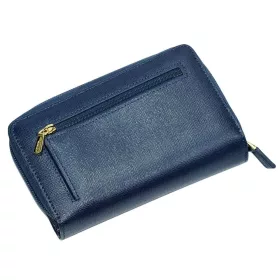 Giudi átkapcsos sötétkék női bőr pénztárca