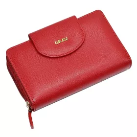 Giudi átkapcsos piros női bőr pénztárca