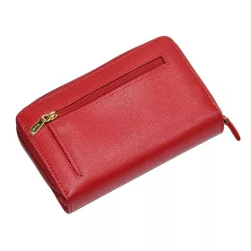 Giudi átkapcsos piros női bőr pénztárca