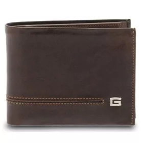   Giudi Newcastle exkluzív sötétbarna-barna férfi bőr pénztárca 12,2 x 9,5 cm