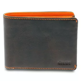 Giudi Halifax sötétbarna-narancs bőr pénztárca 