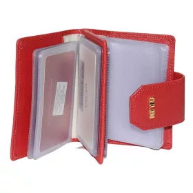 Giudi piros színű bőr kártyatartó