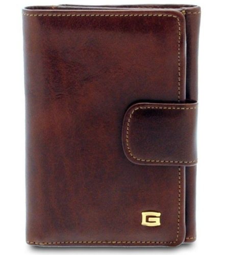 Giudi átfogópántos barna színű bőr pénztárca