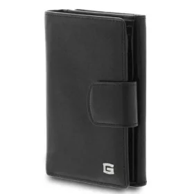 Giudi átfogópántos fekete színű bőr pénztárca