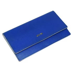   Giudi kék-szürke női bőr pénztárca, irattárca 19 × 10,5 cm