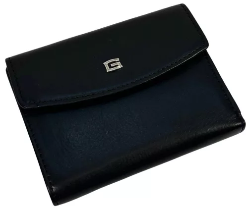 Giudi vacchetta fekete női bőr pénztárca 13 x 10,5 cm