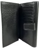 Giudi nagyméretű fekete női bőr pénztárca, brifkó 19 x 11 cm