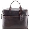 Giorgio Carelli bőr, sötétbarna színű laptop táska, oldaltáska