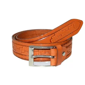 Giorgio Carelli konyak színű férfi bőr öv, 120 cm