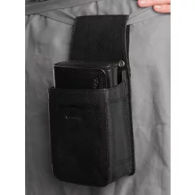   GreenLand Nature fekete bőr pénztárca, brifkó 17,5 x 10 cm