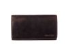 GreenLand Nature sötétbarna bőr pénztárca, brifkó 17,5 x 10 cm