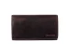 GreenLand Nature sötétbarna bőr pénztárca, pincértárca, taxis brifkó 17,5 x 10 cm