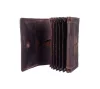 GreenLand Nature sötétbarna bőr pénztárca, pincértárca, taxis brifkó 17,5 x 10 cm