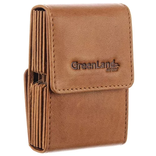 GreenLand Nature bőr kártyatartó RFID védelemmel 7 x 10 cm