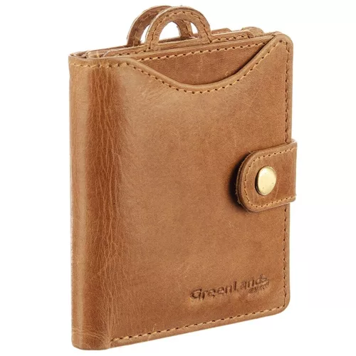 GreenLand bőr pénztárca, kártyatartó RFID védelemmel 8 x 10 cm