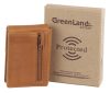 GreenLand Nature bőr pénztárca RFID védelemmel 9,5 x 7 cm