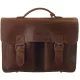 GreenLand Schulmeister konyak, bőr, aktatáska, válltáska 40 x 32 cm
