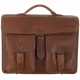 GreenLand Schulmeister konyak, bőr, aktatáska, válltáska 40 x 30 cm