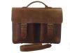 GreenLand Schulmeister konyak, bőr, aktatáska, válltáska 40 x 30 cm
