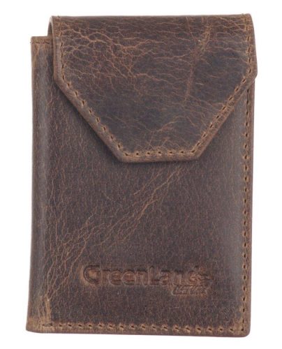 GreenLand Nature mini bőr pénztárca RFID védelemmel 9,5 x 7 cm
